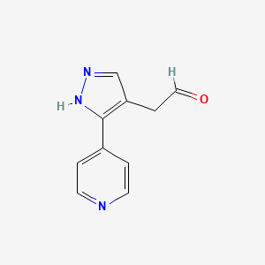 2-(3-(pyridin-4-yl)-1H-pyrazol-4-yl)acetaldehyde