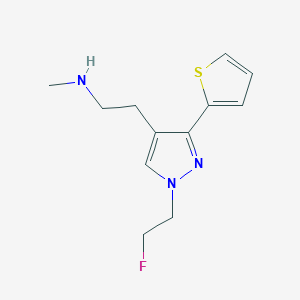 2-(1-(2-fluoroethyl)-3-(thiophen-2-yl)-1H-pyrazol-4-yl)-N-methylethan-1-amine