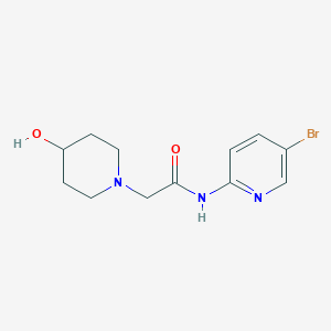 molecular formula C12H16BrN3O2 B14912110 N-(5-bromopyridin-2-yl)-2-(4-hydroxypiperidin-1-yl)acetamide 