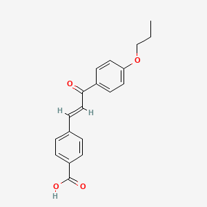 molecular formula C19H18O4 B14912117 (E)-4-(3-Oxo-3-(4-propoxyphenyl)prop-1-en-1-yl)benzoic acid 