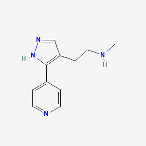 N-methyl-2-(3-(pyridin-4-yl)-1H-pyrazol-4-yl)ethan-1-amine