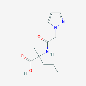 2-(2-(1h-Pyrazol-1-yl)acetamido)-2-methylpentanoic acid