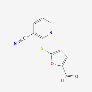 2-[(5-Formylfuran-2-yl)sulfanyl]pyridine-3-carbonitrile