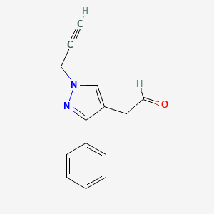 molecular formula C14H12N2O B1491215 2-(3-phenyl-1-(prop-2-yn-1-yl)-1H-pyrazol-4-yl)acetaldehyde CAS No. 2097970-37-9