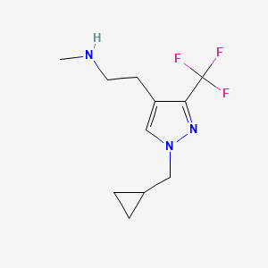 2-(1-(cyclopropylmethyl)-3-(trifluoromethyl)-1H-pyrazol-4-yl)-N-methylethan-1-amine