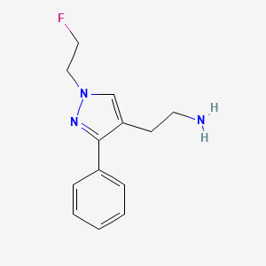 2-(1-(2-fluoroethyl)-3-phenyl-1H-pyrazol-4-yl)ethan-1-amine