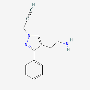 2-(3-phenyl-1-(prop-2-yn-1-yl)-1H-pyrazol-4-yl)ethan-1-amine