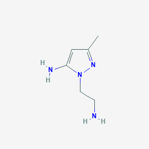molecular formula C6H12N4 B1491220 1-(2-氨基乙基)-3-甲基-1H-吡唑-5-胺 CAS No. 25859-20-5