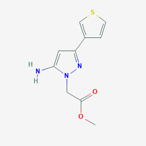 methyl 2-(5-amino-3-(thiophen-3-yl)-1H-pyrazol-1-yl)acetate