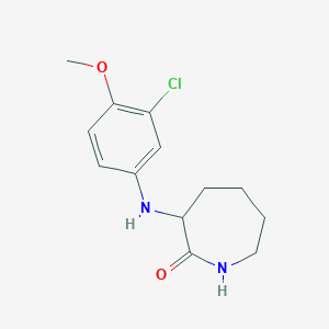 molecular formula C13H17ClN2O2 B14912218 3-((3-Chloro-4-methoxyphenyl)amino)azepan-2-one 