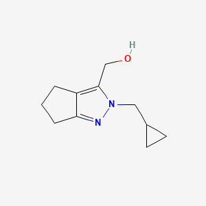 molecular formula C11H16N2O B1491222 (2-(Cyclopropylmethyl)-2,4,5,6-tetrahydrocyclopenta[c]pyrazol-3-yl)methanol CAS No. 2098046-18-3