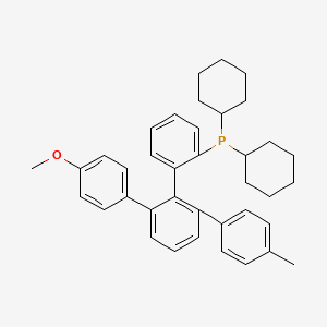 molecular formula C38H43OP B14912225 dicyclohexyl-[2-[2-(4-methoxyphenyl)-6-(4-methylphenyl)phenyl]phenyl]phosphane 