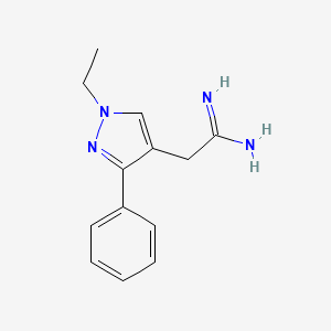 2-(1-ethyl-3-phenyl-1H-pyrazol-4-yl)acetimidamide