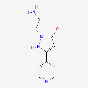 1-(2-aminoethyl)-3-(pyridin-4-yl)-1H-pyrazol-5-ol