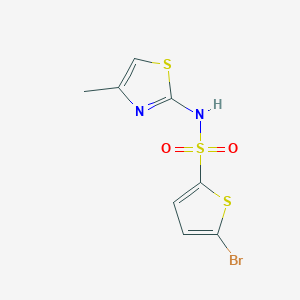 molecular formula C8H7BrN2O2S3 B14912261 5-bromo-N-(4-methyl-1,3-thiazol-2-yl)thiophene-2-sulfonamide 