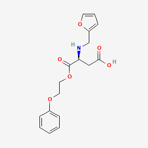 molecular formula C17H19NO6 B14912277 (S)-3-((furan-2-ylmethyl)amino)-4-oxo-4-(2-phenoxyethoxy)butanoic acid 