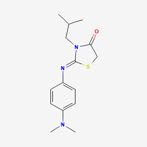 (2Z)-2-{[4-(dimethylamino)phenyl]imino}-3-(2-methylpropyl)-1,3-thiazolidin-4-one