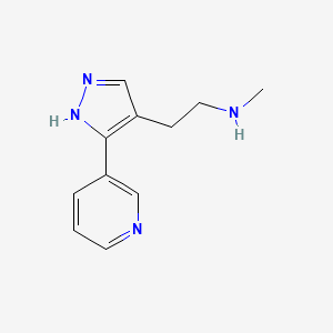 N-methyl-2-(3-(pyridin-3-yl)-1H-pyrazol-4-yl)ethan-1-amine