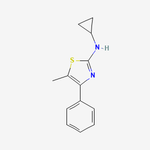 molecular formula C13H14N2S B14912336 n-Cyclopropyl-5-methyl-4-phenylthiazol-2-amine 