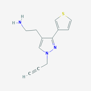 2-(1-(prop-2-yn-1-yl)-3-(thiophen-3-yl)-1H-pyrazol-4-yl)ethan-1-amine