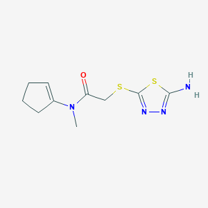 2-((5-Amino-1,3,4-thiadiazol-2-yl)thio)-N-(cyclopent-1-en-1-yl)-N-methylacetamide