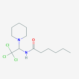 N-[2,2,2-trichloro-1-(piperidin-1-yl)ethyl]hexanamide