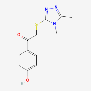 2-((4,5-Dimethyl-4h-1,2,4-triazol-3-yl)thio)-1-(4-hydroxyphenyl)ethan-1-one