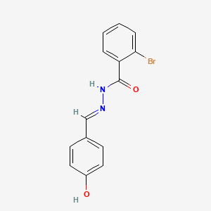 molecular formula C14H11BrN2O2 B14912371 2-bromo-N'-[(E)-(4-hydroxyphenyl)methylidene]benzohydrazide 