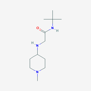 molecular formula C12H25N3O B14912378 n-(Tert-butyl)-2-((1-methylpiperidin-4-yl)amino)acetamide 