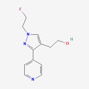 2-(1-(2-fluoroethyl)-3-(pyridin-4-yl)-1H-pyrazol-4-yl)ethan-1-ol