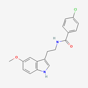 molecular formula C18H17ClN2O2 B14912386 4-chloro-N-[2-(5-methoxy-1H-indol-3-yl)ethyl]benzamide 