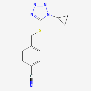 4-(((1-Cyclopropyl-1h-tetrazol-5-yl)thio)methyl)benzonitrile