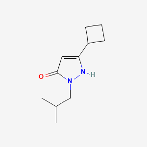 molecular formula C11H18N2O B1491242 3-cyclobutyl-1-isobutyl-1H-pyrazol-5-ol CAS No. 2092474-65-0