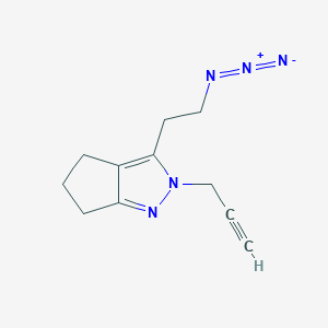 molecular formula C11H13N5 B1491244 3-(2-Azidoethyl)-2-(prop-2-yn-1-yl)-2,4,5,6-tetrahydrocyclopenta[c]pyrazole CAS No. 2098090-40-3