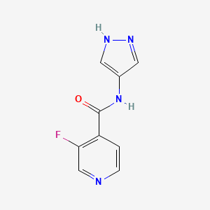 molecular formula C9H7FN4O B14912446 3-Fluoro-N-(1h-pyrazol-4-yl)isonicotinamide 