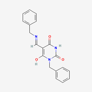 molecular formula C19H17N3O3 B14912463 (5Z)-1-benzyl-5-[(benzylamino)methylidene]pyrimidine-2,4,6(1H,3H,5H)-trione 