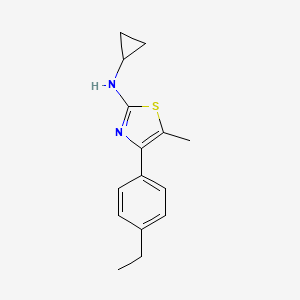 molecular formula C15H18N2S B14912517 n-Cyclopropyl-4-(4-ethylphenyl)-5-methylthiazol-2-amine 