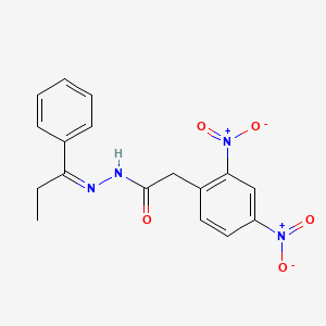 2-(2,4-dinitrophenyl)-N'-[(1Z)-1-phenylpropylidene]acetohydrazide