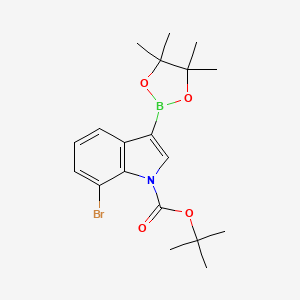 Tert-butyl 7-bromo-3-(4,4,5,5-tetramethyl-1,3,2-dioxaborolan-2-YL)-1H-indole-1-carboxylate