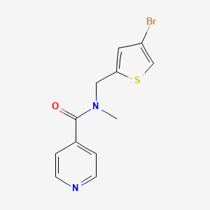 molecular formula C12H11BrN2OS B14912560 n-((4-Bromothiophen-2-yl)methyl)-N-methylisonicotinamide 