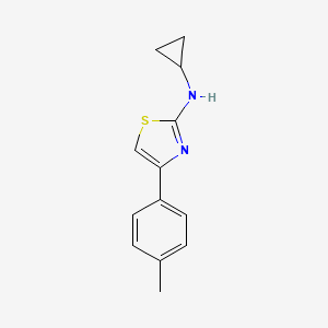 molecular formula C13H14N2S B14912566 n-Cyclopropyl-4-(p-tolyl)thiazol-2-amine 