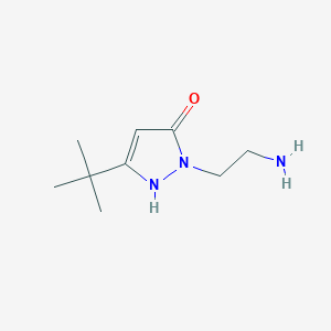molecular formula C9H17N3O B1491257 1-(2-aminoethyl)-3-(tert-butyl)-1H-pyrazol-5-ol CAS No. 2090577-87-8