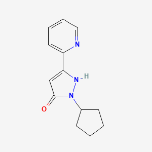 1-cyclopentyl-3-(pyridin-2-yl)-1H-pyrazol-5-ol