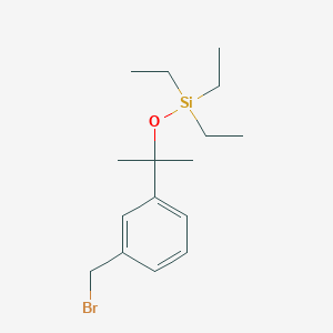 ((2-(3-(Bromomethyl)phenyl)propan-2-yl)oxy)triethylsilane