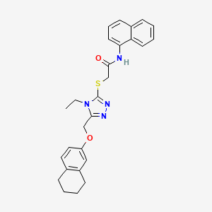 2-({4-ethyl-5-[(5,6,7,8-tetrahydronaphthalen-2-yloxy)methyl]-4H-1,2,4-triazol-3-yl}sulfanyl)-N-(naphthalen-1-yl)acetamide