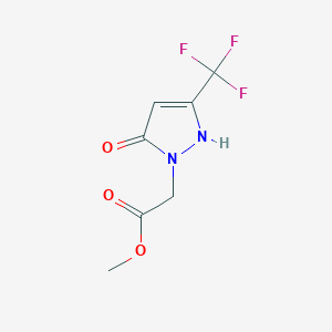 molecular formula C7H7F3N2O3 B1491259 methyl 2-(5-hydroxy-3-(trifluoromethyl)-1H-pyrazol-1-yl)acetate CAS No. 2097967-38-7