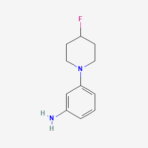 molecular formula C11H15FN2 B14912600 3-(4-Fluoropiperidin-1-yl)aniline 