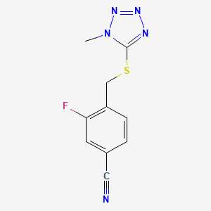 3-Fluoro-4-(((1-methyl-1h-tetrazol-5-yl)thio)methyl)benzonitrile