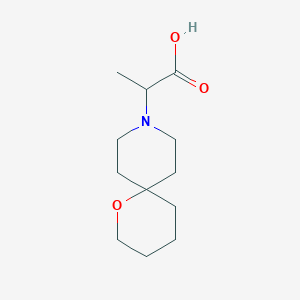 molecular formula C12H21NO3 B1491264 2-(1-Oxa-9-azaspiro[5.5]undecan-9-yl)propanoic acid CAS No. 2089715-53-5