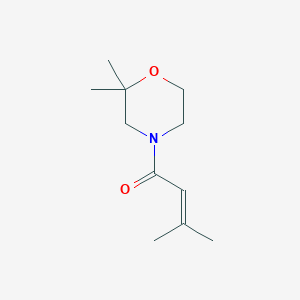 molecular formula C11H19NO2 B14912646 1-(2,2-Dimethylmorpholino)-3-methylbut-2-en-1-one 